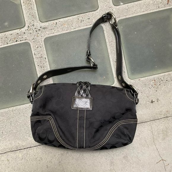 COACH - Y2K Black Braided Soho Satchel - Picture 3 of 5